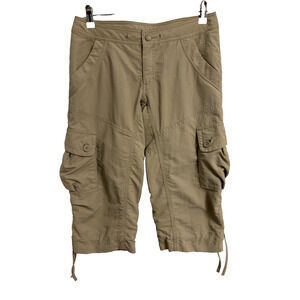 The North Face Women's 4 Khaki Cargo Capri Pants Hiking Gorpcore Trails Outdoors